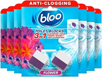 Bloo New In-Cistern Toilet Blocks Pack of 2 Fresh Flowers 400 Flushes