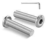 BNUOK M8-1.25 x 35mm Flat Head Hex Socket Cap