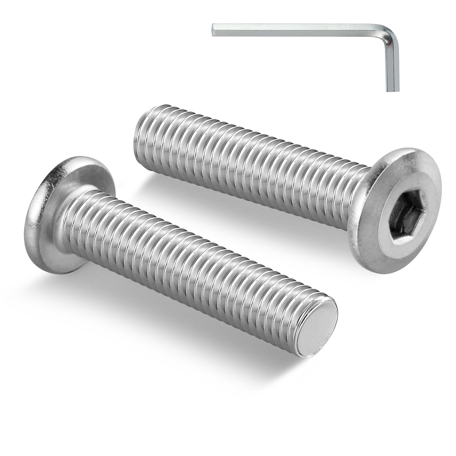 BNUOK M6-1.0 x 40mm Flat Head Hex Socket Cap Screws