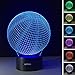 Xuyang 3D Desk Lamp Basketball Round Shape Gift Acrylic Night Light LED Lighting Furniture Decorative Colorful 7 Color Change Household Home Accessories