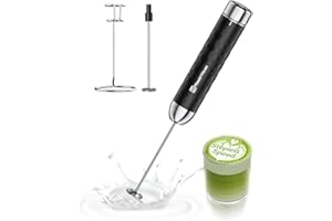 Maestri House Rechargeable Milk Frother with Stepless Speed Control, LunaFro 2.0 Handheld Electric Foam Maker Waterproof Drink Mixer Foamer for Lattes, Cappuccino