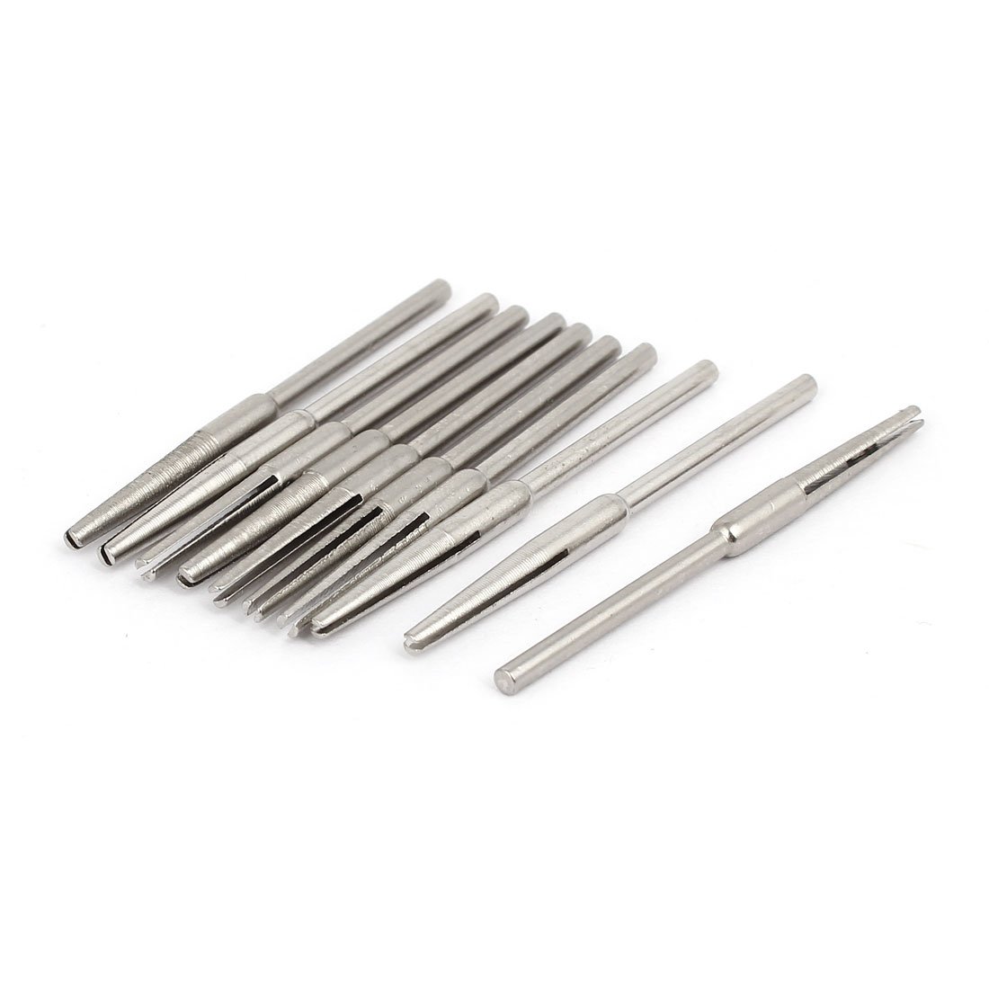 Sourcingmap 2.35mm Shank Dia Mandrel Split Tapered Sandpaper Holder 50mm Long 10pcs