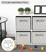 Clay Roberts Storage Cubes Grey Pack of 4 25cm Fabric Boxes view 2