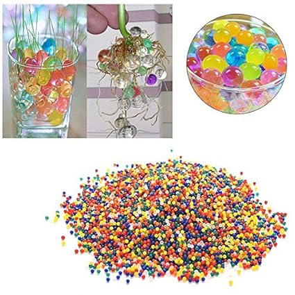 Something4u Water Beads Gel Pearls 4 Colour Rainbow Mix, 80gm - Pack of 1800