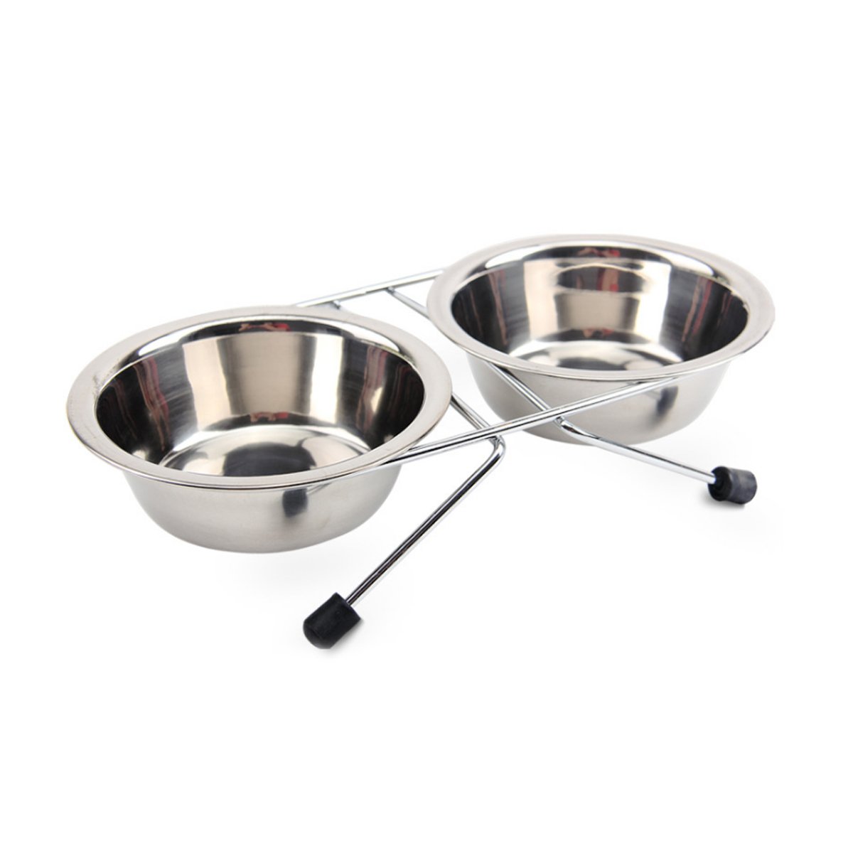 PETCUTE Dog Bowls Elevated dog feeding bowls Stainless Steel Raised Pet Bowls Non slip dog water food bowl cat bowls