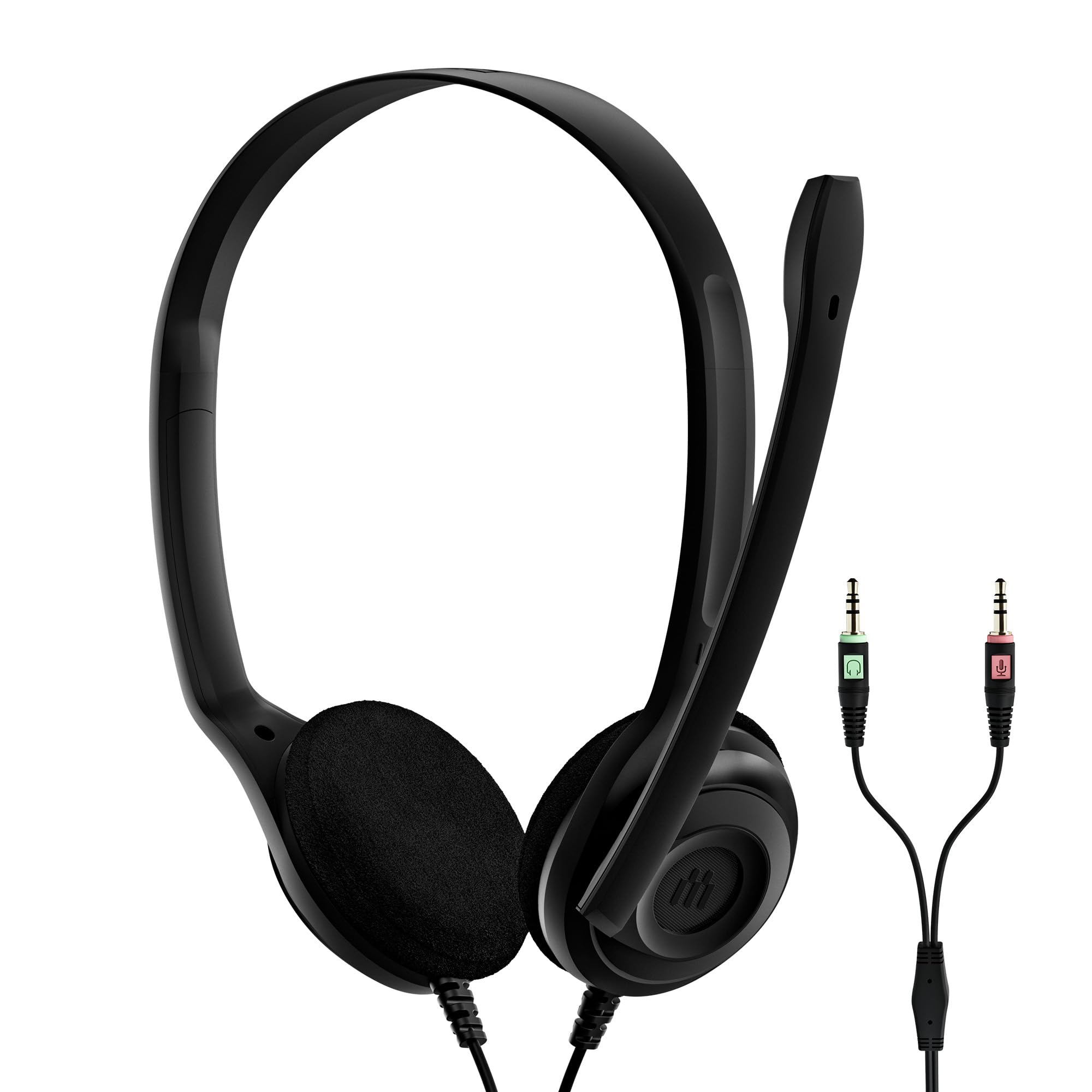 EPOS PC 3 Chat - Langlebiges On-Ear Headset PC, Kopfhörer mit Kabel, Rauschunterdrückendes Mikrofon, Einfach zu Verbinden, Stereosound, Für Online-Anrufe, -Unterricht, 2 x 3,5-MM-buchsen Schwarz