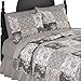 Collections Etc Tessa Scalloped Patchwork Quilted Pillow Sham, Neutral Colors with Elegant Scrolling Patterns, Mocha, Standard