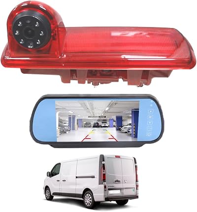 Dolphin Automotive 3rd Brake Light Reversing Camera 7" Monitor Renault Trafic