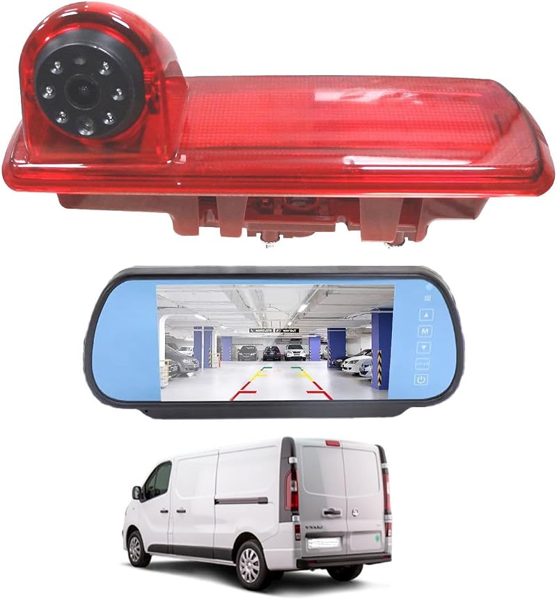 Dolphin Automotive 3rd Brake Light Reversing Camera 7" Monitor Renault Trafic