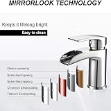 Hapilife Basin Taps Waterfall Mixer Chrome Single Lever Mono Tap view 3