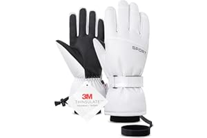 2THESTARS Pro Ski Gloves, 3M Thinsulate Insulated Double-Layer Waterproof, Touchscreen Snow Gloves for Skiing, Winter Cycling