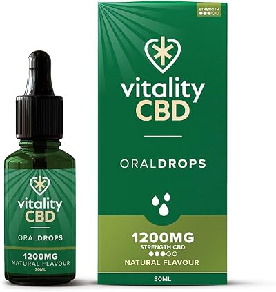 Vitality CBD Oral Drops in hempseed Oil 1200 mg Natural 30ml NO THC