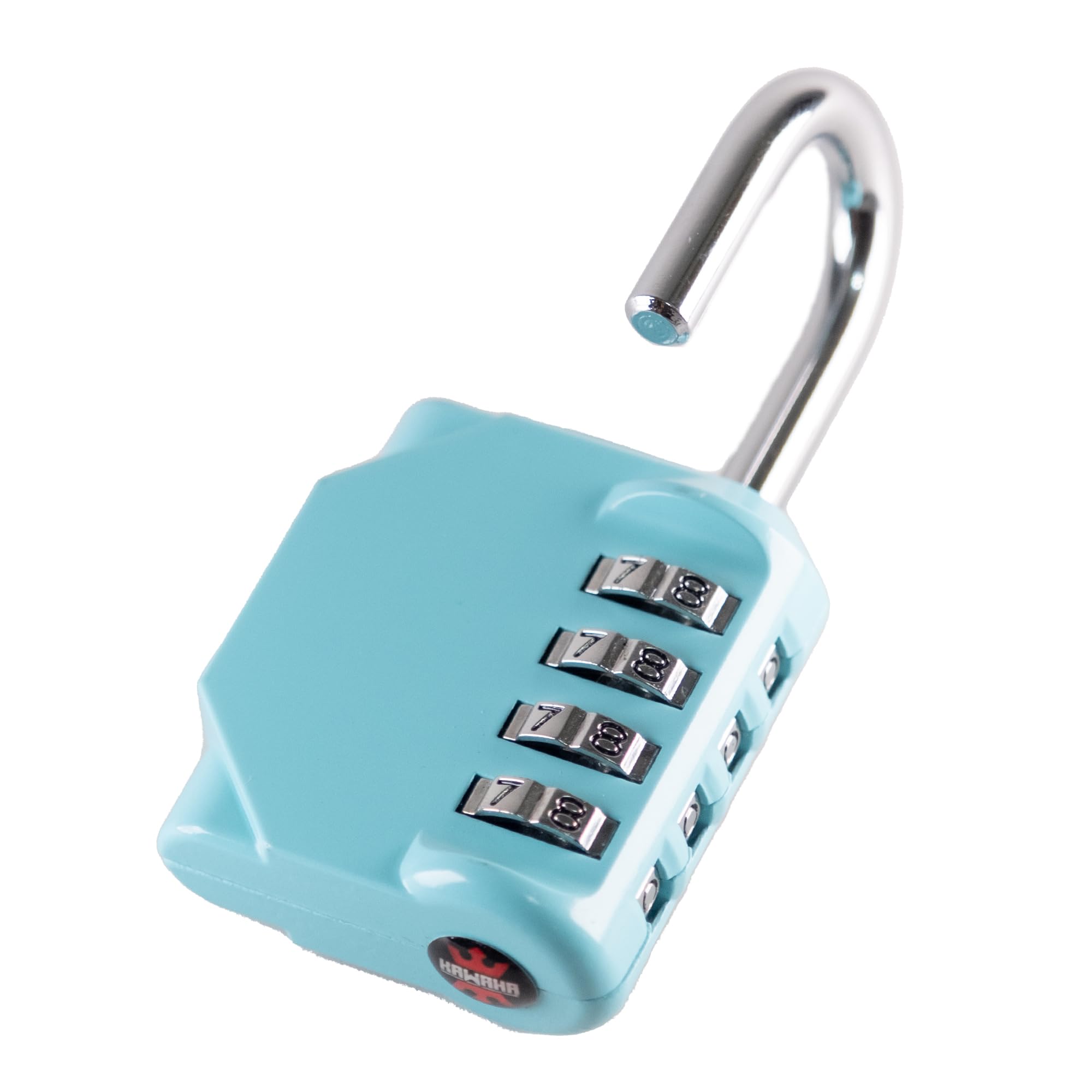KAWAHA CL11AS Combination Lock, 4 Digit Outdoor Combination Padlock Set Your own Combination for Gym Locker Lock, School, Gates, Doors, Toolbox, Hasps and Storage (Aqua Sky2 *1)