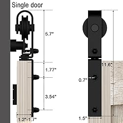 AONAYIOA 36"/3FT Bi-Folding Sliding Barn Door