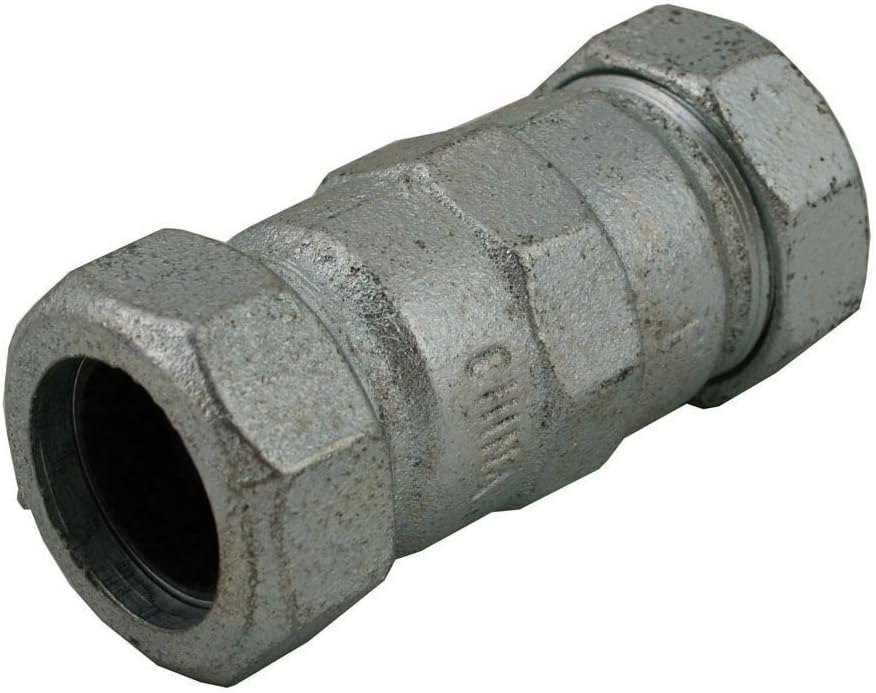 PlumBest C11200R Galvanized Long Compression Coupling, 2-Inch IPS