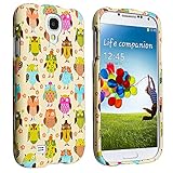 Galaxy S4 Unique Durable Rubberized Case. Luxmo CRSAMSIVFANOWL - Retail Packaging- Fancy Owl