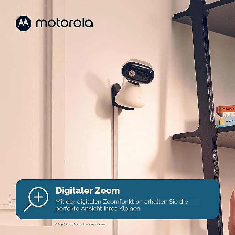 PIP1200 - Babyphone mit Kamera - 2.8" Elterneinheit - 2 Wege Kommunikation - Zimmertemperatur - Infrarot Nachtsicht - 300 m Reichweite, Weiß/Schwarz