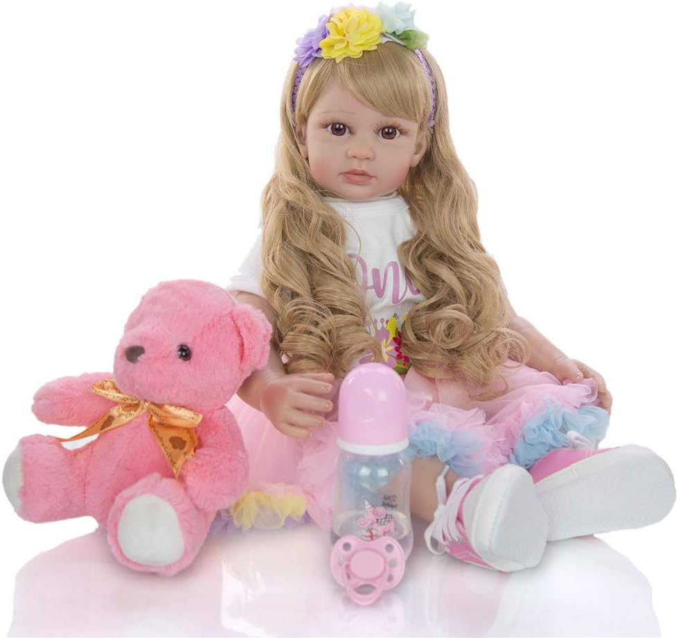 Prezzo Reborn Bambole 24 '' 60 Centimetri Che Sembra Real Life Bambini Bambino Realistico Pretty Girl Vinile Newborn Morbido Silicone Bambola Regalo di Compleanno Giocattoli per età 3+ Offerte