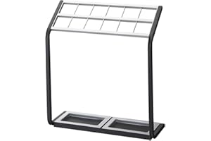 YAMAZAKI home 12-Slot Metal Umbrella Holder Silver