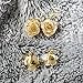 DEFAITH Mother's Day Jewelry 24K Gold Rose Earrings Ivory - Made from Fresh Rose, Last Forever - Unique Anniversary Gifts for Her Women Wife Girlfriend