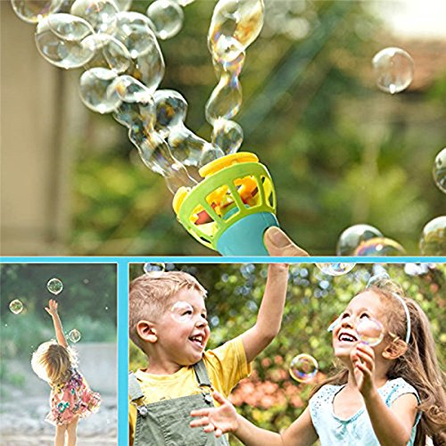 NV Bubble Gun Shooter Maker Kit Blower Machine for Kids,Set of 2, with Soap Dishes, Manual Wands and Screwdriver (Color may Vary)