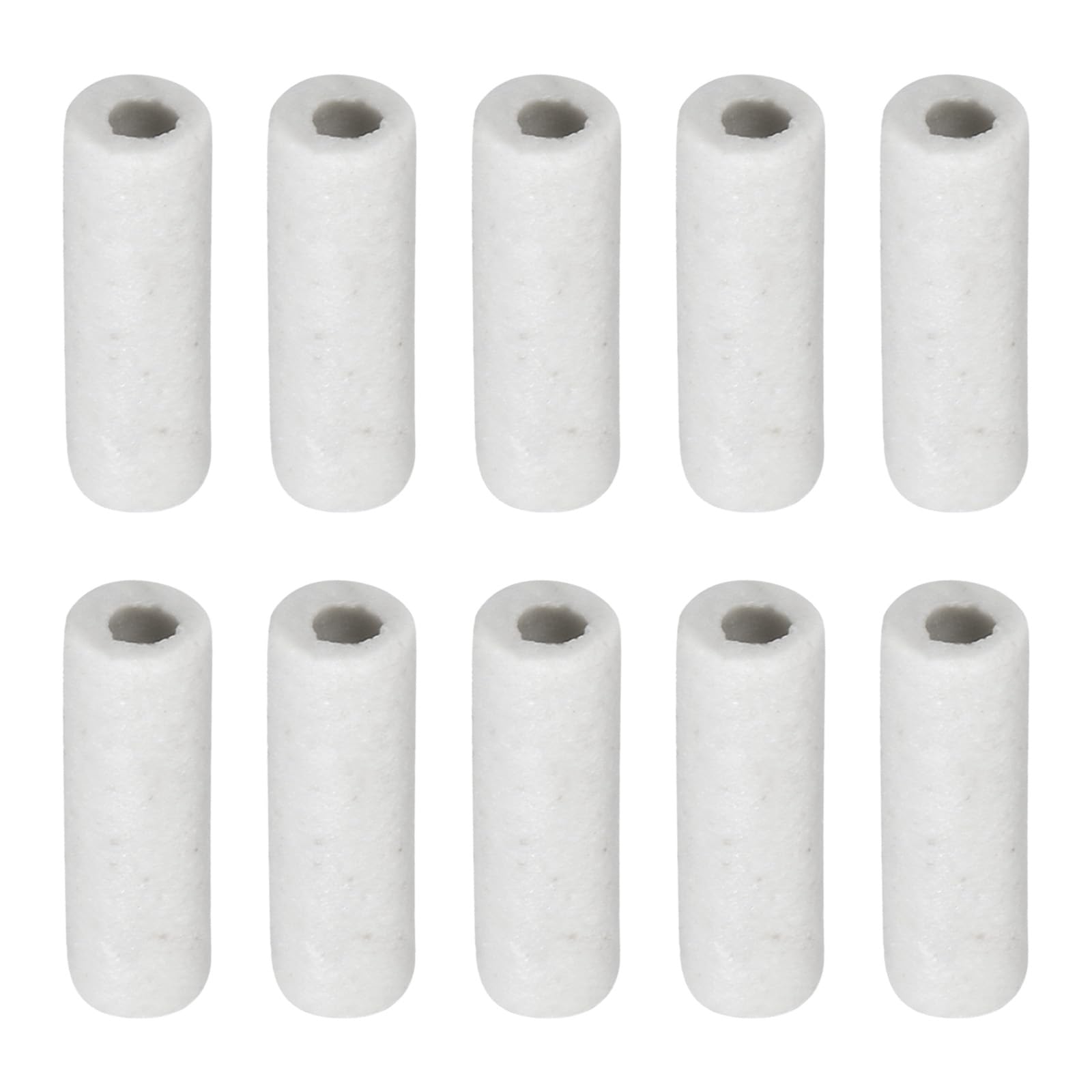 Rebower Ceramic Tube Wiring Insulated Ceramic Tubing [for Cable Bundle Heat Insulation Protection] - 500 Pcs / 1mm x 3mm x 10mm / Grey