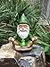 GlitZGlam Zen Gnome – Tranquility and Peacefulness for Your Fairy Garden and Garden Gnomes 9 Inches Tall Miniature Figurine