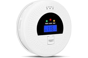SOEWOLIT Smoke Alarm and Carbon Monoxide Detector Battery Powered, Carbon Monoxide Smoke Detectors with Digital Display, Fire and Carbon Monoxide Detector for Home, 85 dB Sound