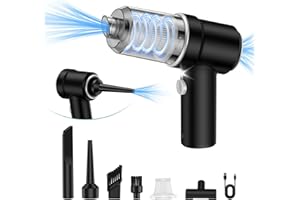 FiveBox 1Pack Car Vacuum Cleaner - Cordless Portable Mini, Suction and Blow Function, Rechargeable, Low Noise