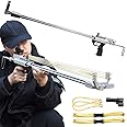 Runzkzy Slingshot Rifle, Mechanical Slingshot with Laser Sight, High Precision Hunting Slingshots for Adults Professional Slingshot Sniper Rifle for Fishing and Outdoor Hunting