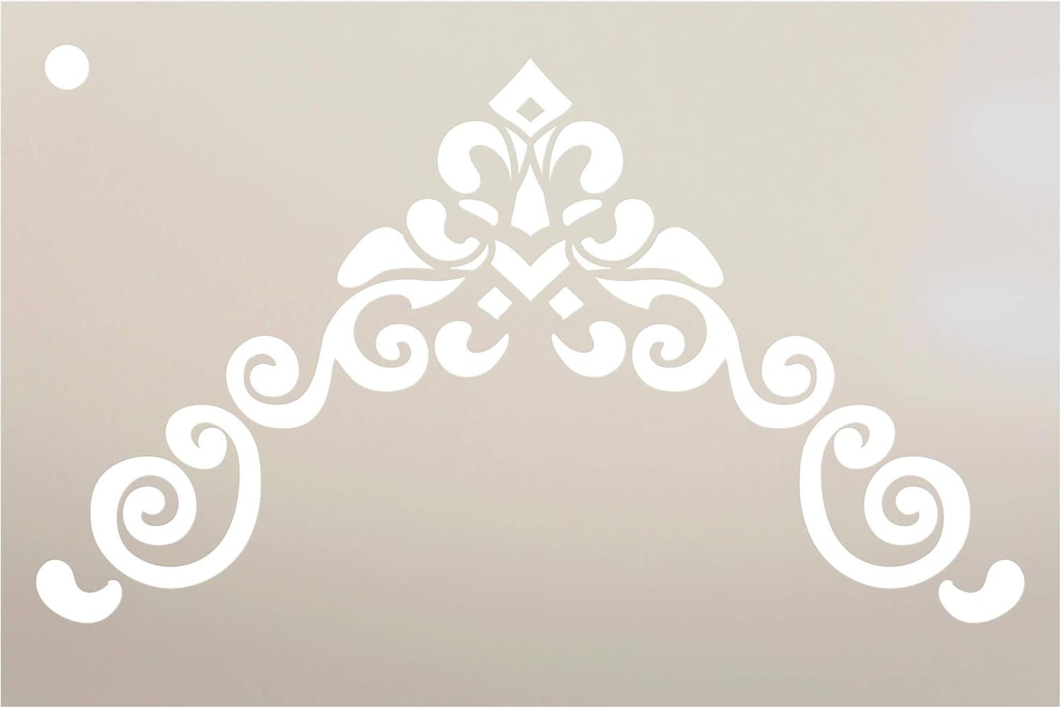 Border Scroll - Corner Embellishment Stencil by StudioR12 | Reusable Mylar Template | Use to Paint Wood Signs - Furniture - Accents - Cabinets - DIY Home Decor - Select Size (9