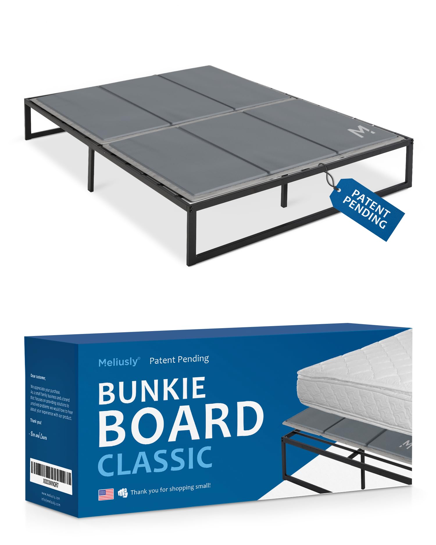 Meliusly 10mm Bunkie Board King Size - Low Profile Bed Support Board 76x80"