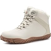 Womens Mens Barefoot Boots | Waterproof Winter Snow Boots | Warm Ankle Booties with Arch Support | Wide Width Hike Work Shoes | Zero Drop Sole |
