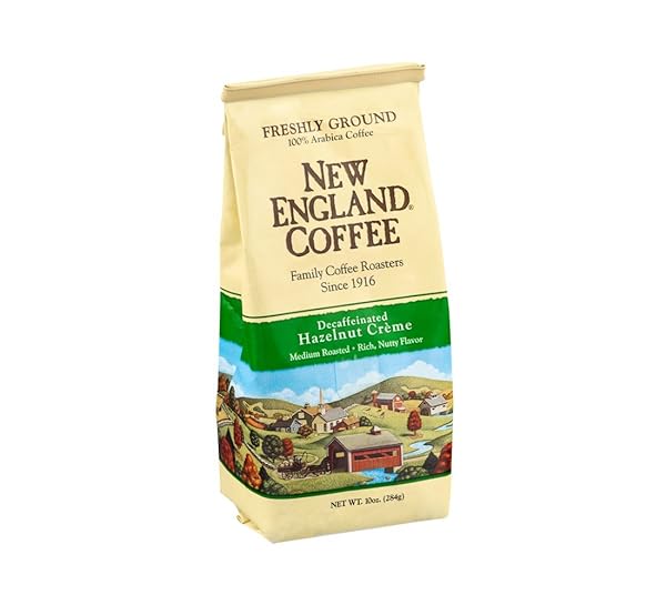 NEW ENGLAND COFFEE DECAFFEINATED HAZELNUT CREME MEDIUM ROASTED GROUND COFFEE