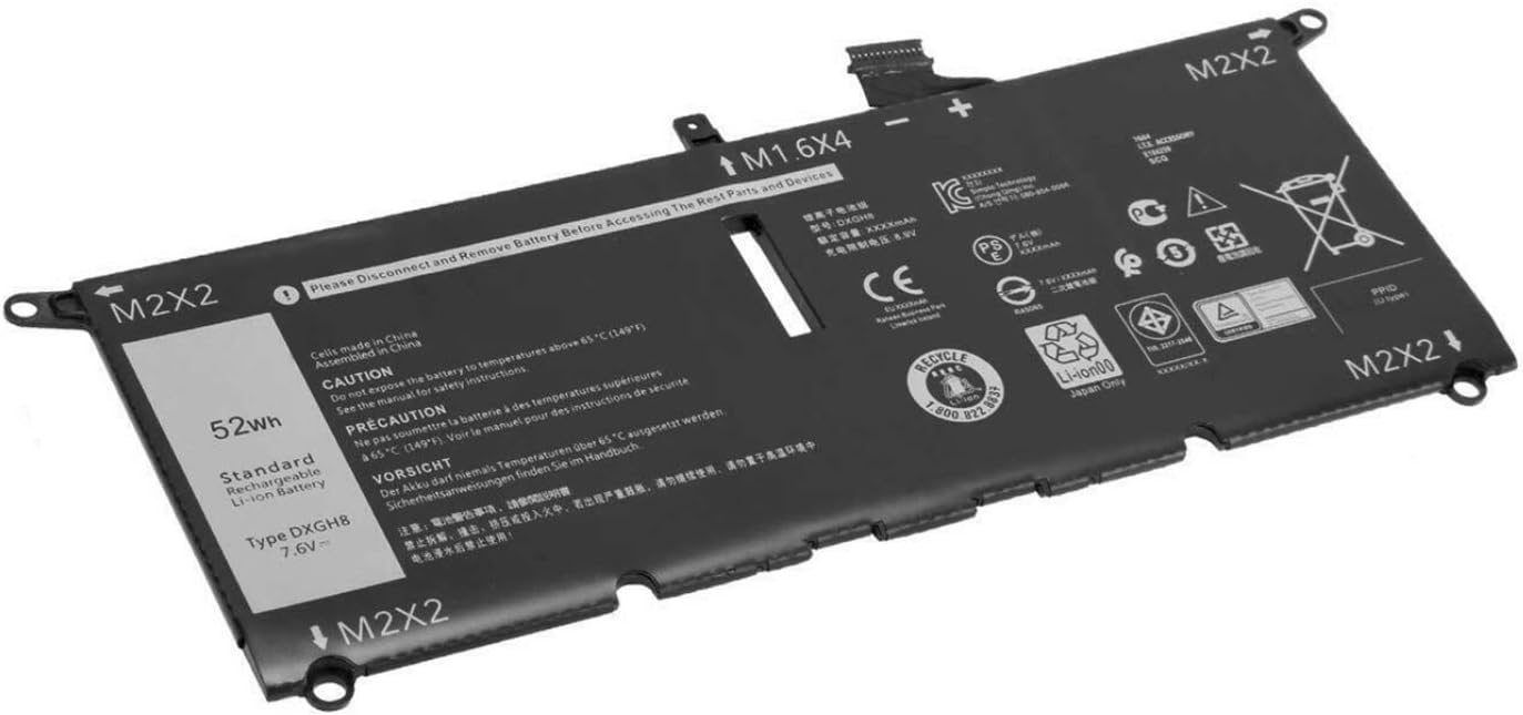 ASKC 52Wh DXGH8 Battery for Dell XPS 13 9370 2018 Series XPS 13-9370-D1605G 13-9370-D1605S 13-9370-D1705G 13-9370-D1705S 13-9370-D1805G 13-9370-D1809G 13-9370-D1905TG 13-9370-D2905G - Image 3