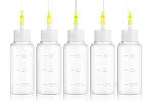 30cc Glue Squeeze Bottle, Precision Tip Applicator Bottles, 5 Pack