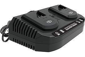 Snow Joe Docking Station Battery Charger, Dual Port Quick Charge for 24V IONMAX Lithium Ion Batteries - Electric Power Charging Machine for Yard Tools, 24VCHRG-DPC