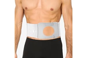 JDVBDNK Ostomy Support Belt, Adjustable Stoma Support Belt Medical Ostomy Hernia Belt, Ileostomy Belt, Abdominal Ostomy Hernia Binder Supplies, Universal Ostomy Belt Helps Protection Ostomy Bag(Gray,XL)