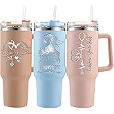 Personalized Nurse Tumbler RN Gifts for Women Men, 40oz Cup, Gifts for Nurses, Custom Nurse Graduation Gift