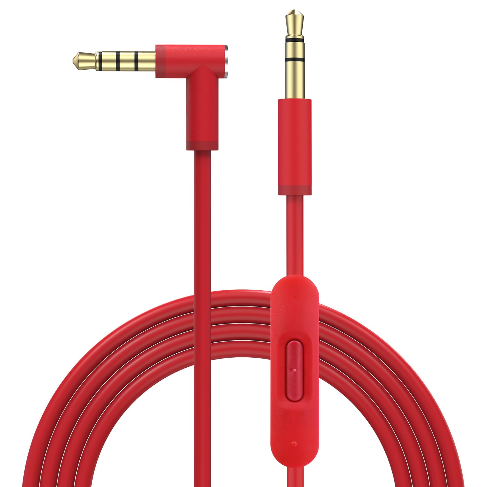 Toxaoii Replacement Audio Cable Cord Wire with in-line Microphone and Control Compatible with Beats by Dr Dre Solo2/Solo 3/Studio 2 3 Pro/Detox/Wireless/Mixr/Executive/Pill Headphones(4.6FT, Red)