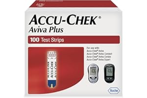 Accu-Chek Aviva Plus Test Strips for Diabetic Blood Glucose Testing (Pack of 100)