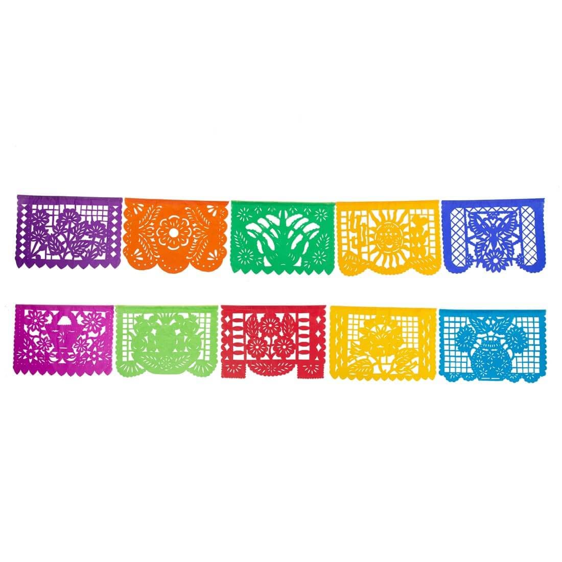 FANMEX - Fantastik - Authentic Mexican Papel Picado Banner - Classic design - Mexican party - 5 meter (Paper)