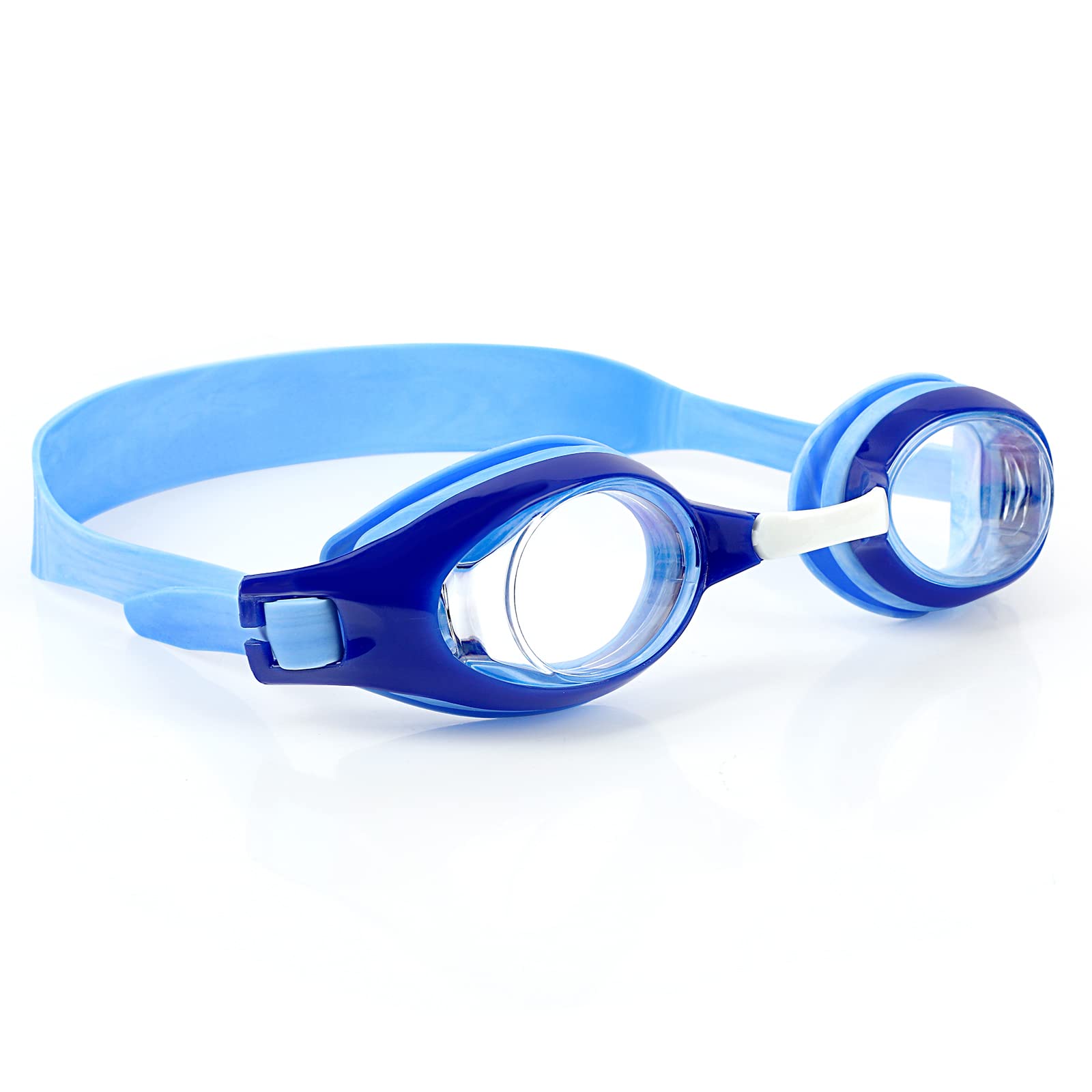 iToobe Swim Goggles, Anti-Fog Leak Proof Kids Swimming Goggles Flexible Nose Bridge Wide View Swim Glasses with Portable Case for Children Teens Girls
