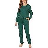 MOYEE Pajamas for Women Set Long Sleeves Top and Jogger Pants 2 Piece Loungewear Pjs Set with Pockets