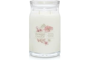 Yankee Candle Sakura Blossom Festival Scented, Signature 20oz Large Jar 2-Wick Candle, Over 60 Hours of Burn Time