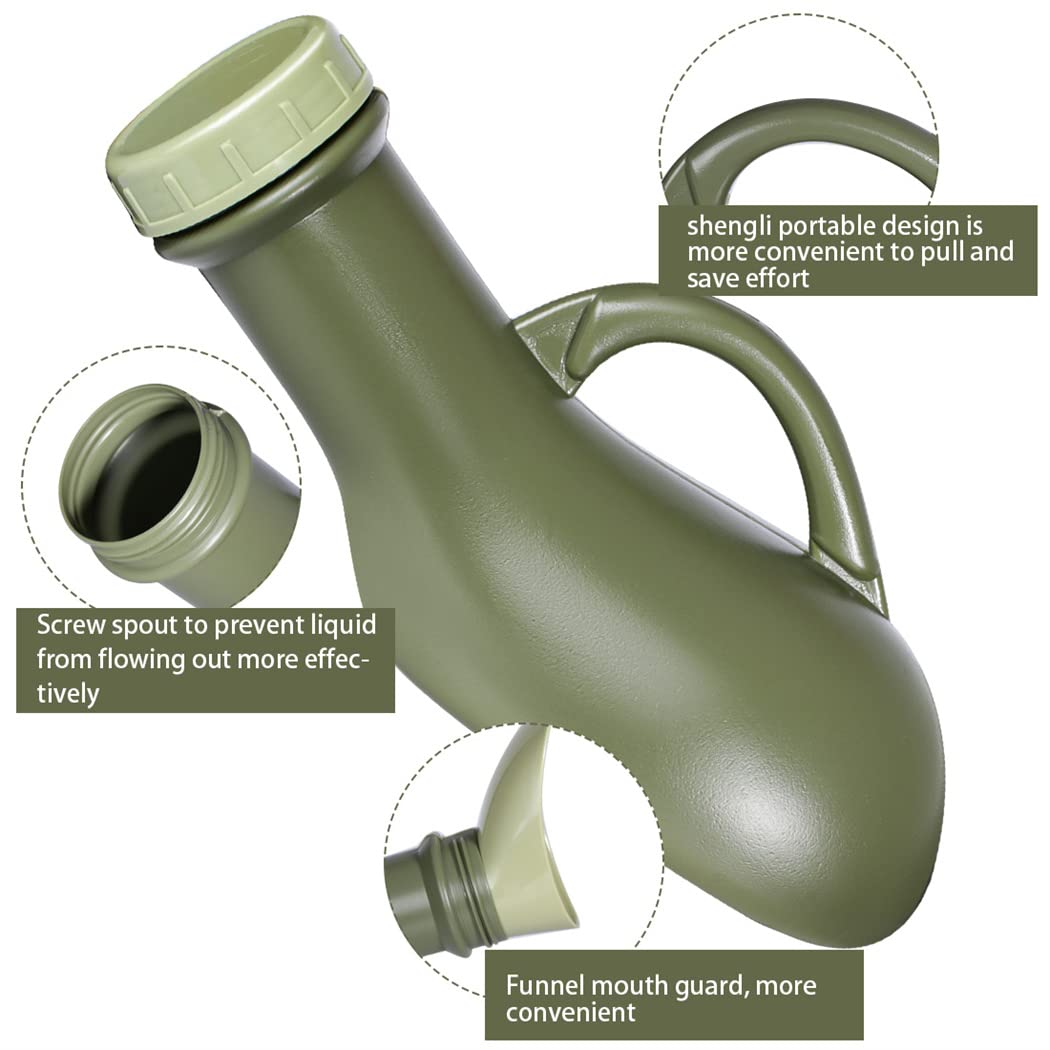 Urinal Travel Toilet Urinal Bottles with Funnel Pee Bottle Urinals Unisex Portable Urine Bottle Pee Container for Camping Outdoor Car Travel 1000ML
