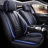 Niscarda for Toyota CHR Seat Covers 2018-2026, Full Coverage Customized Car Seat Covers, Premium Leather Waterproof Stain-Resistant Easy to Install (Standard 5 Seats, Black&amp;Blue)