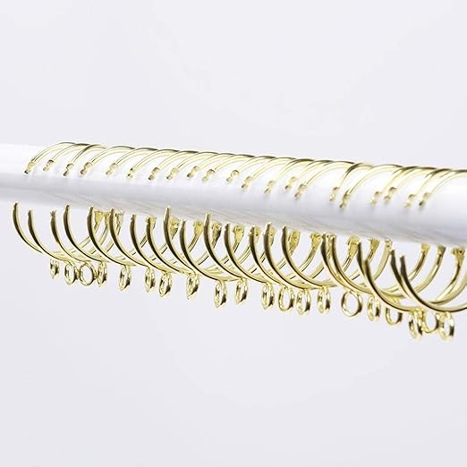 Vorhangringe 10Er Pack Öffnungsbare Goldene Vorhangringe Öffnen Und