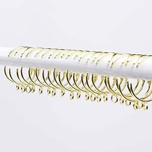 Z-GJM Anillos de Cortina de 10 Paquetes Practicables Anillos de Cortina