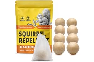 KQCWKH Squirrel Repellent Outdoor, Chipmunk Repellent, Squirrel Deterrent for Gardens/Attics/Cars/Bird Feeders, Get Rid of Chipmunk, Indoor Squirrel Repellant for Plant (1.5 Ounce (Pack of 8))